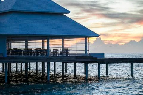 Landscape at sunset Stock Photos