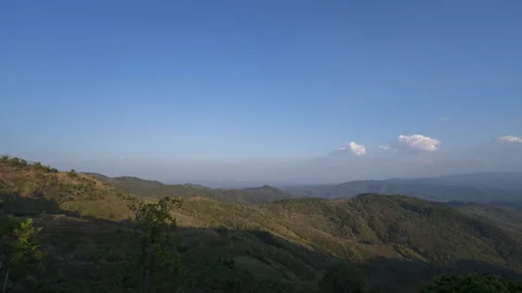 Landscape sunset is shading to mountain behind cloudy sky location at north.. Stock Footage 339514455