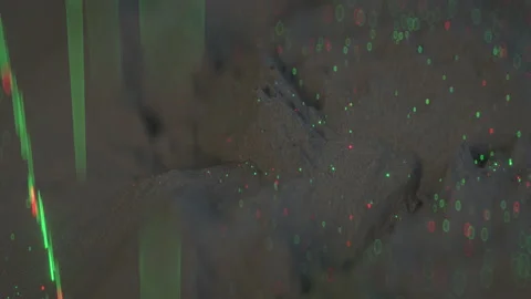 Landscape surface scanning seamless loop 3D render animation Stock Footage 164848061