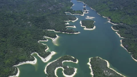 Landscape of Tai Lam Chung Reservoir in Hong Kong Stock Footage 194250053