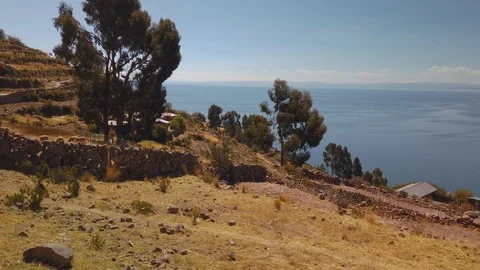 Landscape in Taquile Stock Footage 121500273