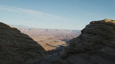 Landscape Through Mesa Arch Stock Footage 173456433