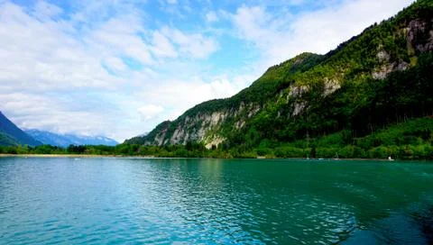 Landscape of Thun Lake Stock Photos