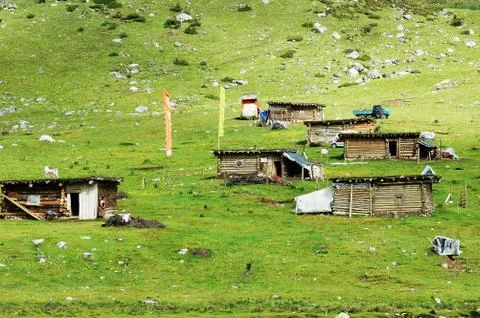 Landscape in tibet Stock Photos