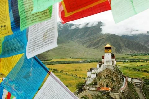 Landscape in tibet Stock Photos