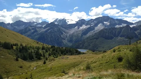 Landscape in time lapse over Dolomites Stock Footage 202354164