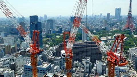 Landscape of Tokyo city Stock Footage 81276124