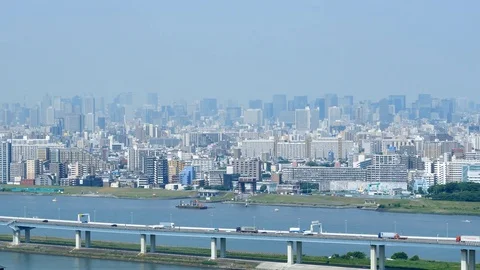 Landscape of Tokyo city Stock Footage 84847476