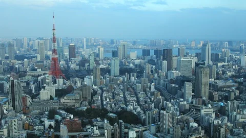Landscape of Tokyo city Stock-Footage 86306797
