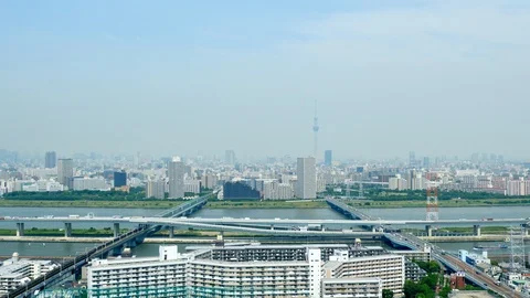 Landscape of Tokyo city Stock Footage 86309130