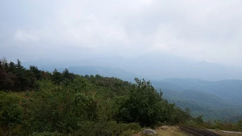 Landscape of the top of Doi Inthanon - the highest point in Thailand Stock Footage 124142933