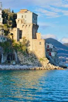 Landscape with tower cetara Stock Photos