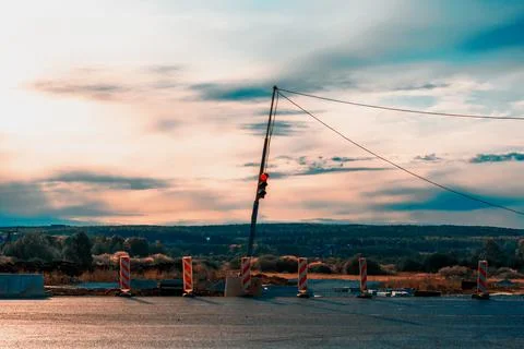 Landscape traffic light 스톡 사진