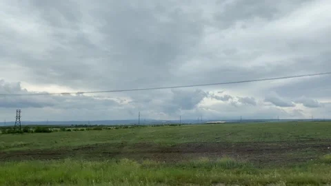 Landscape with traffic on the Tavrida highway in the Crimea. Stock Footage 157340341