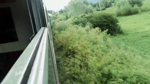 Landscape from train Stock Footage 40957135