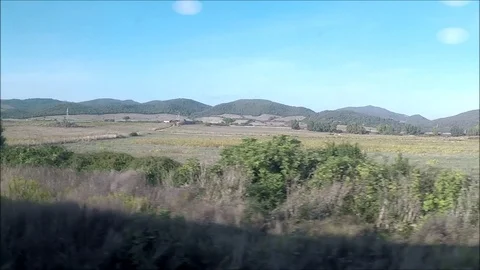 Landscape from the train window Stock Footage 117903190