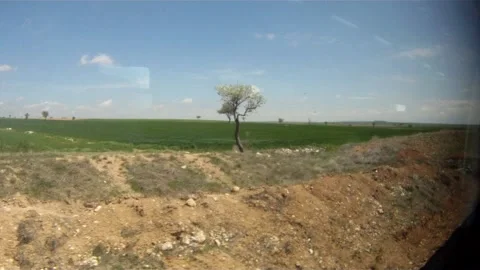 Landscape from a train window Stock Footage 155211022