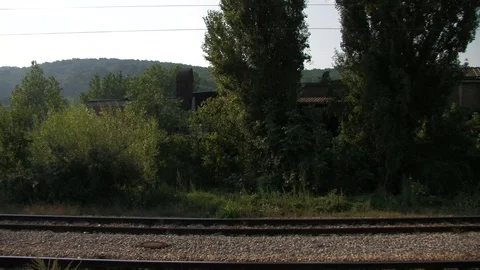 Landscape from the Train's window Stock Footage 93965236