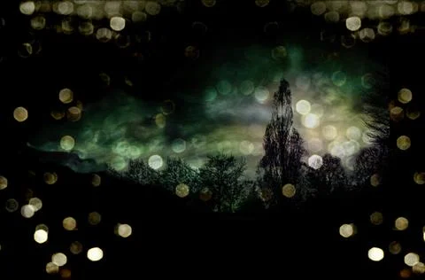 Landscape with tree Stock Illustration