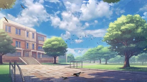 Landscape with trees and clouds in spring season Stock Footage 249622559