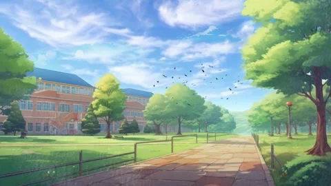 Landscape with trees and clouds in spring season Stock Footage 249622630