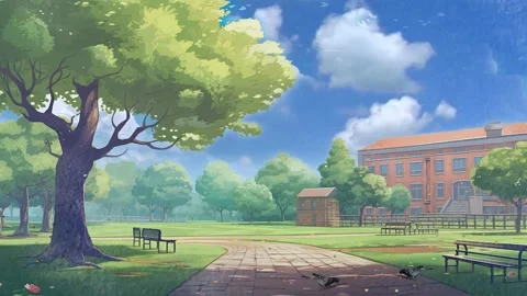 Landscape with trees and clouds in spring season Stock Footage 249622702