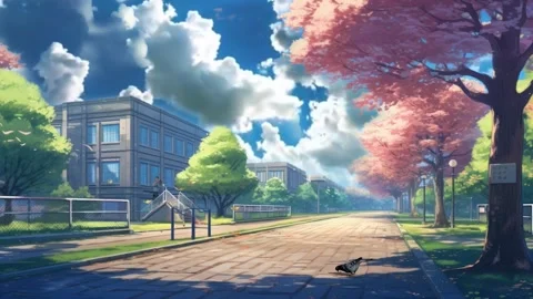 Landscape with trees and clouds in spring season Stock Footage 249622844