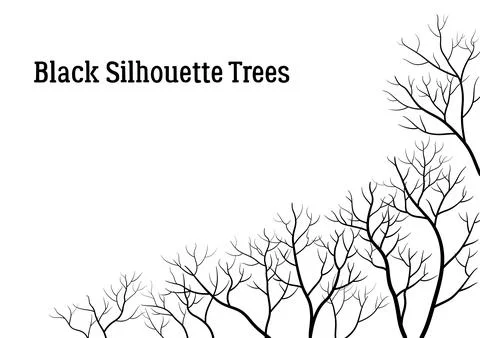 Landscape, Trees Contour Stock Illustration