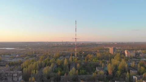 Landscape TV Tower Stock Footage 154275699