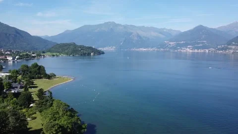 Landscape of the upper Lake Como near Colico Video stock 155595232