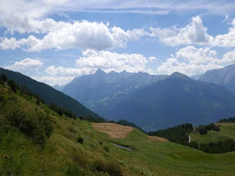 Landscape Valle D'Aosta, Italy video 4k Stock Footage