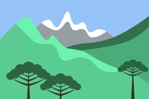 Landscape vector background Stock Illustration