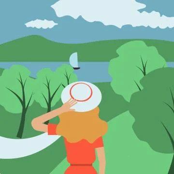 Landscape vector illustration Stock Illustration