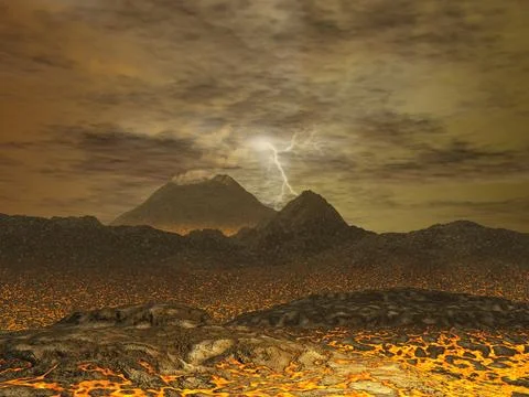 Landscape of Venus Stock Illustration