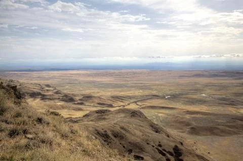 Landscape in the vicinity of the monastery of David-Gareja. Georgia. Stock Photos