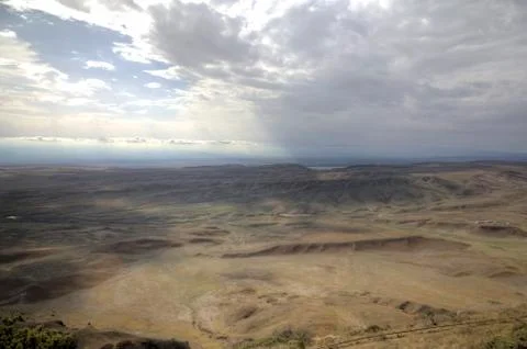 Landscape in the vicinity of the monastery of David-Gareja. Georgia. Stock Photos
