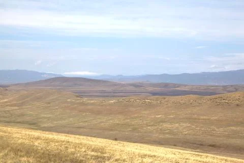 Landscape in the vicinity of the monastery of David-Gareja. Georgia. Stock Photos