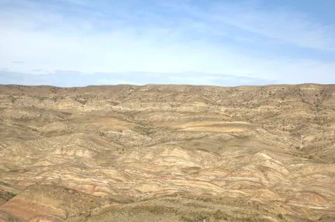 Landscape in the vicinity of the monastery of David-Gareja. Georgia. Stock Photos
