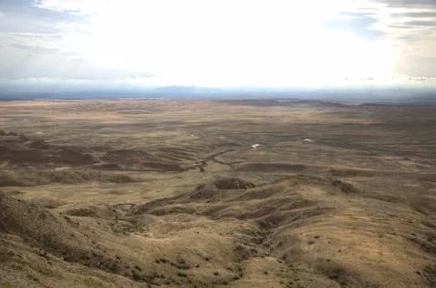 Landscape in the vicinity of the monastery of David-Gareja. Georgia. Stock Photos