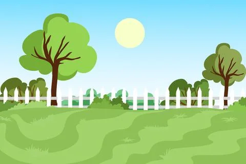 Landscape View Background Vector Stock Illustration