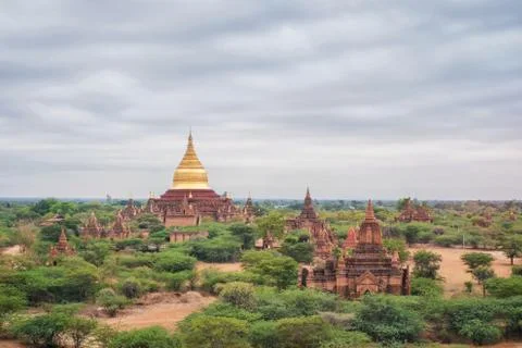 Landscape view of Bagan Stock Photos
