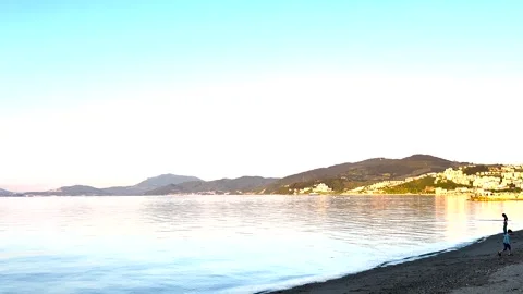 Landscape view from beach of Mudanya Stock Footage 310174885
