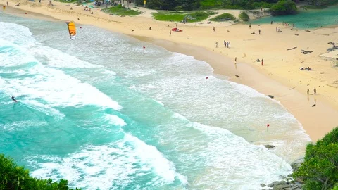 Landscape, View Of Beach Sea In Summer, At Nai-Harn beach, Phuket, Thailand. 動画素材 122330155