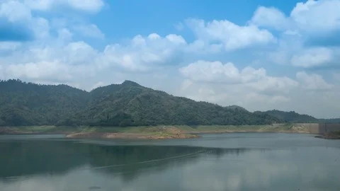 Landscape View is Beautiful of Khun Dan Prakan Chon Dam Stock Footage 79418742