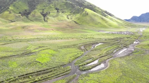 Landscape view Bromo Tengger Semeru area Video stock 219981808