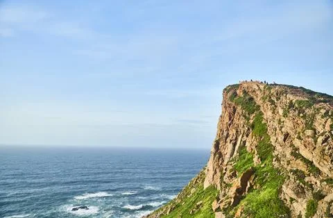 Landscape view of Cabo da Roca in Portugal. Westernmost part of Europe Stock Photos