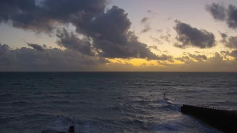 Landscape view of dancing waves on the sea. Stock Footage 100765026