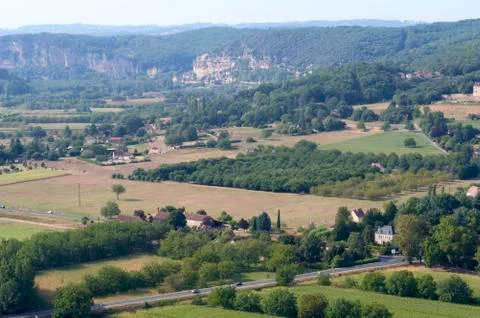 Landscape view of domme Stock Photos