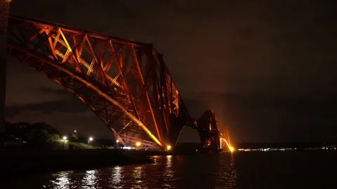 A landscape view of forth bridge in Edinburgh Stock-Footage 146171657