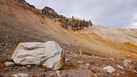 Landscape View on the Glacier Basin Trail in Mount Rainier National Park, Washin Vídeo Stock 332144747